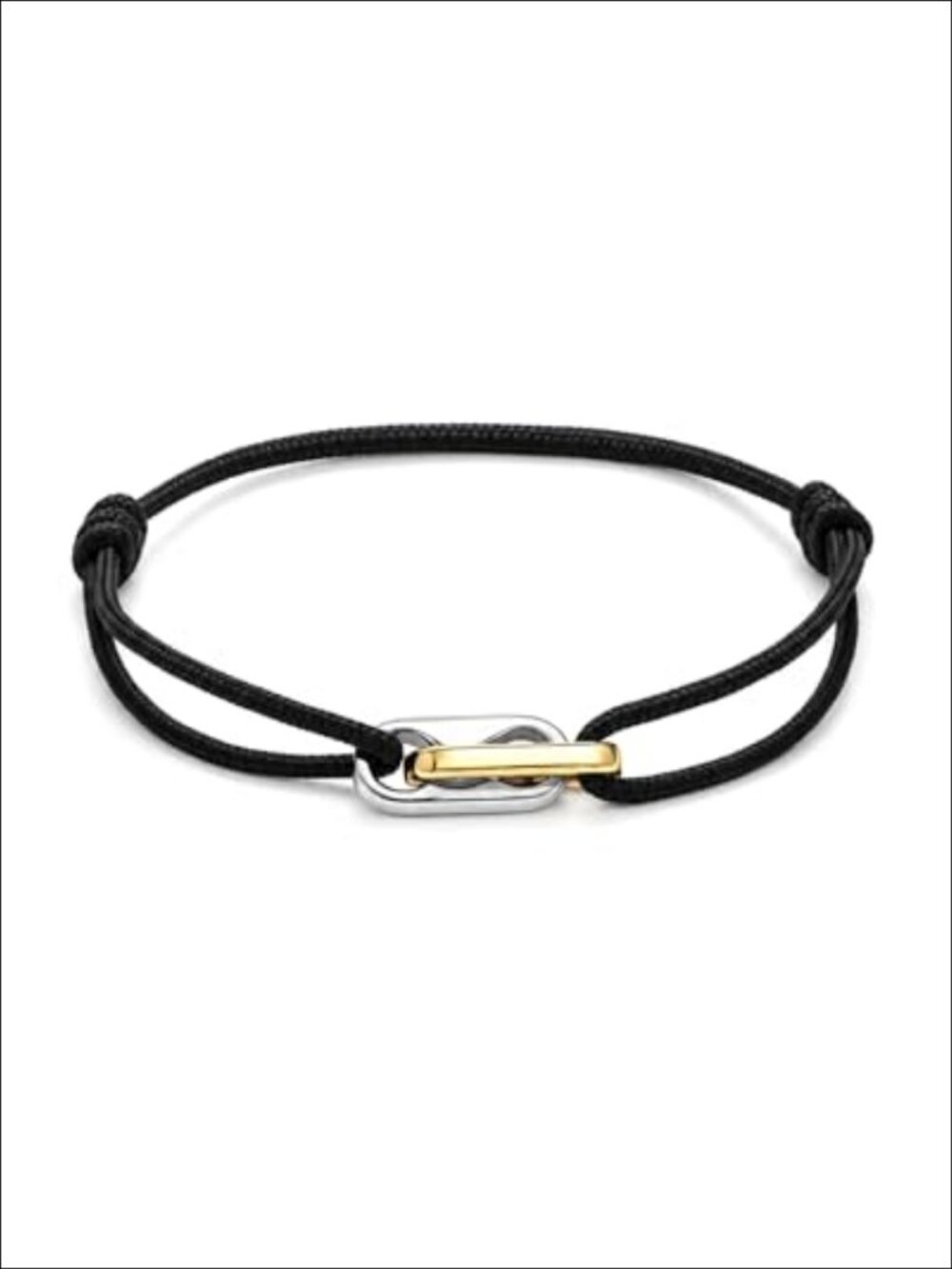 Adjustable Rope Surfer Bracelet Two Tone Unisex Mixed Metal Buckle